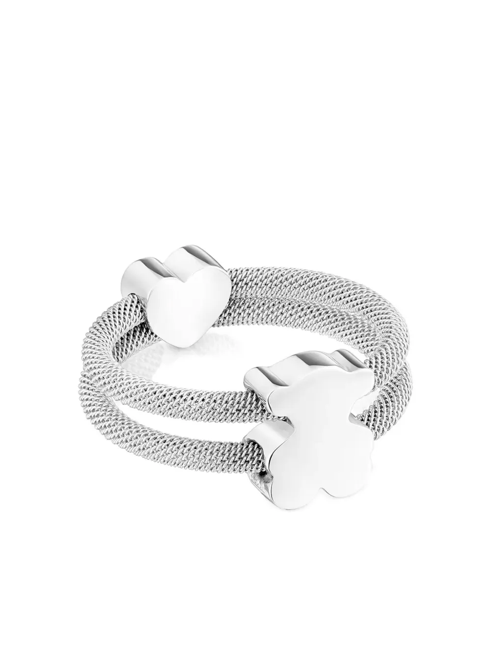 Tous Icon Mesh Ring In Metallic