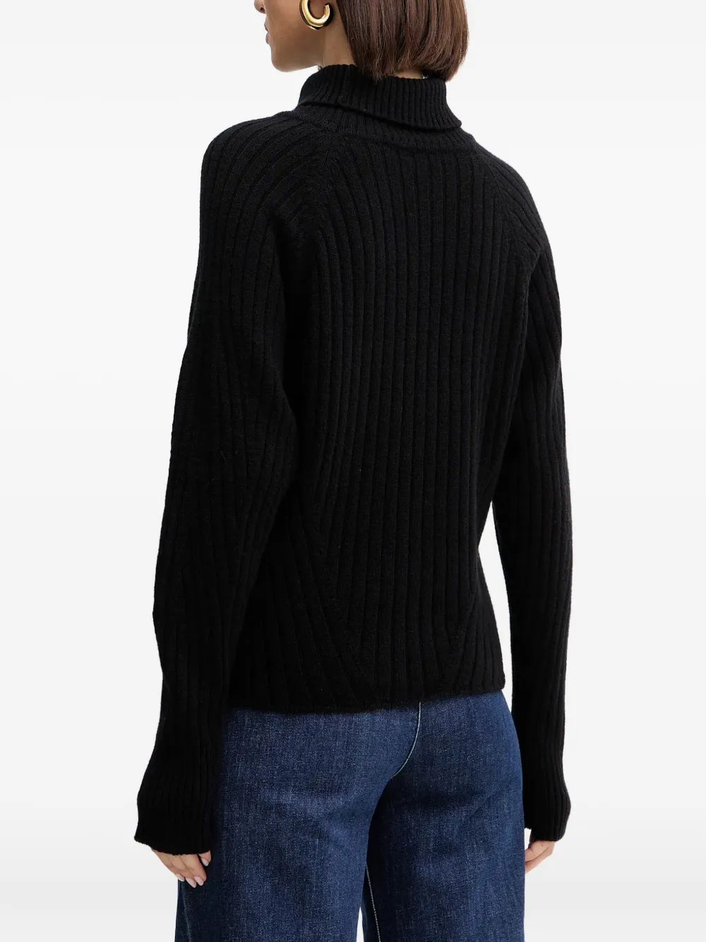  Simona Corsellini Ribbed Turtleneck Sweater - Black 