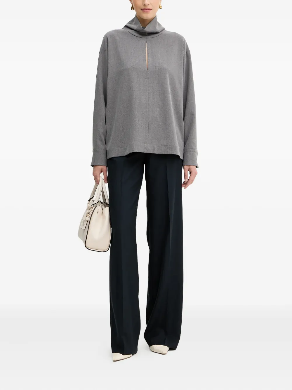 SIMONA CORSELLINI keyhole turtleneck top | Blouses | Image 2