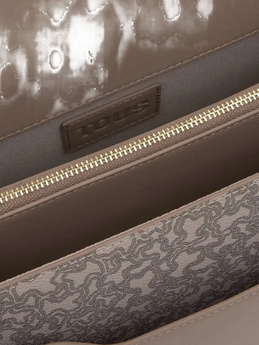 Tous Logo-pattern Crossbody Bag In Gray