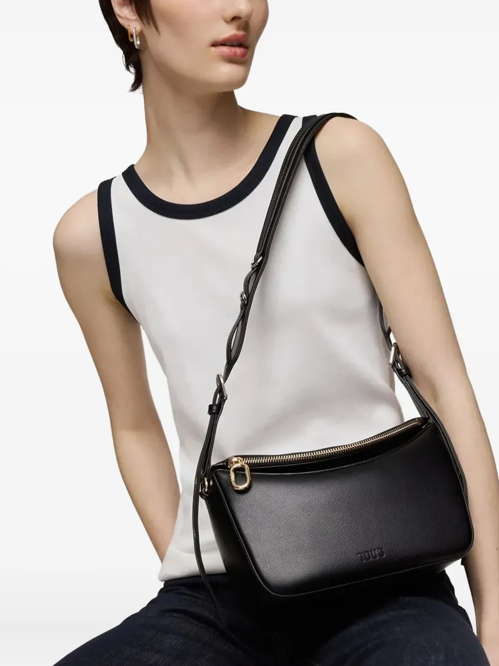 Tous Embossed Logo Satchel Bag In Black