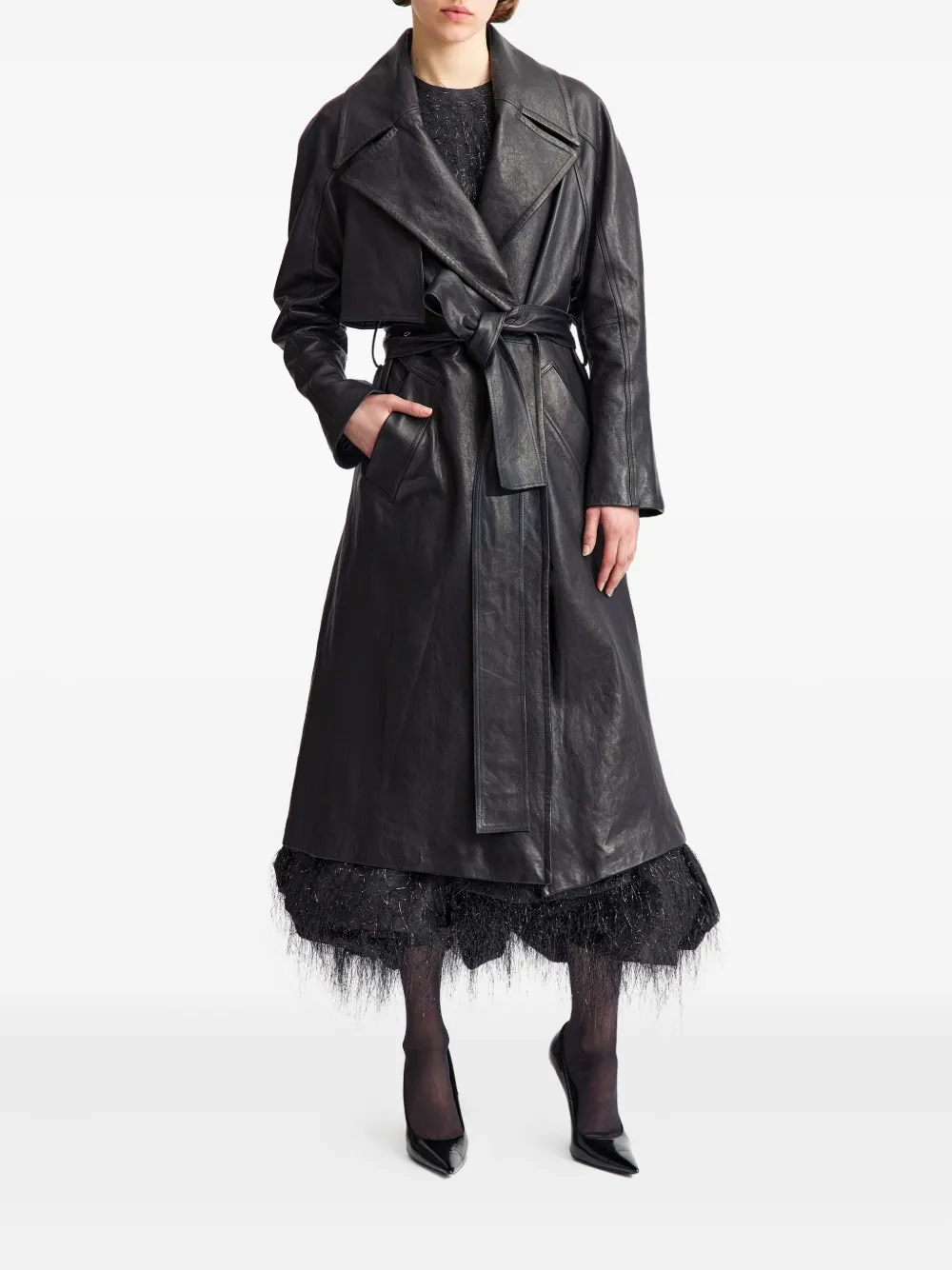 16Arlington Palmi belted leather coat | Leather Coats | Image 2