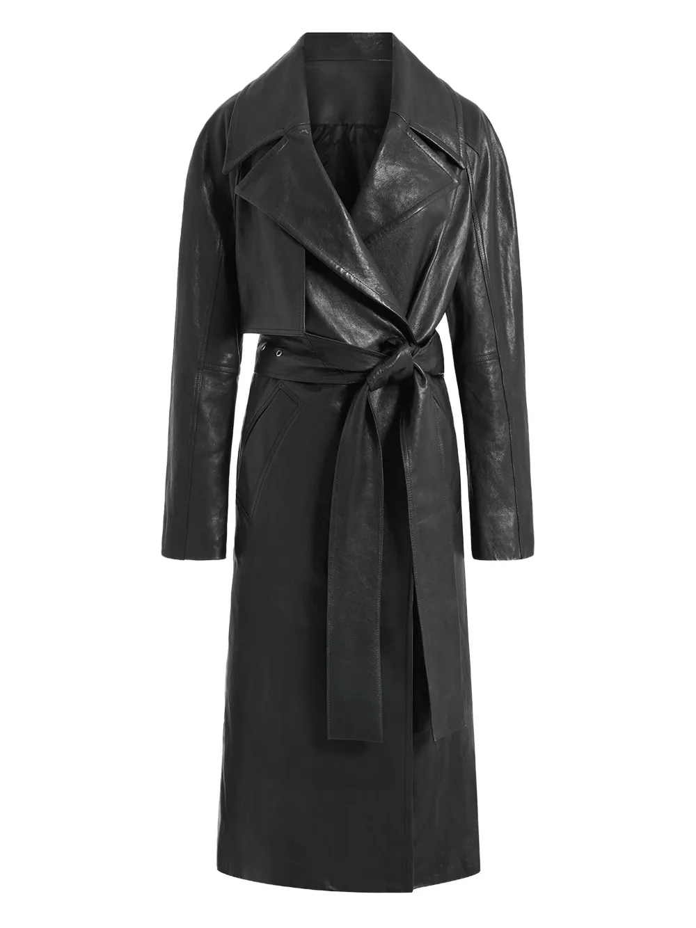 16Arlington Palmi belted leather coat | Black | Image 1