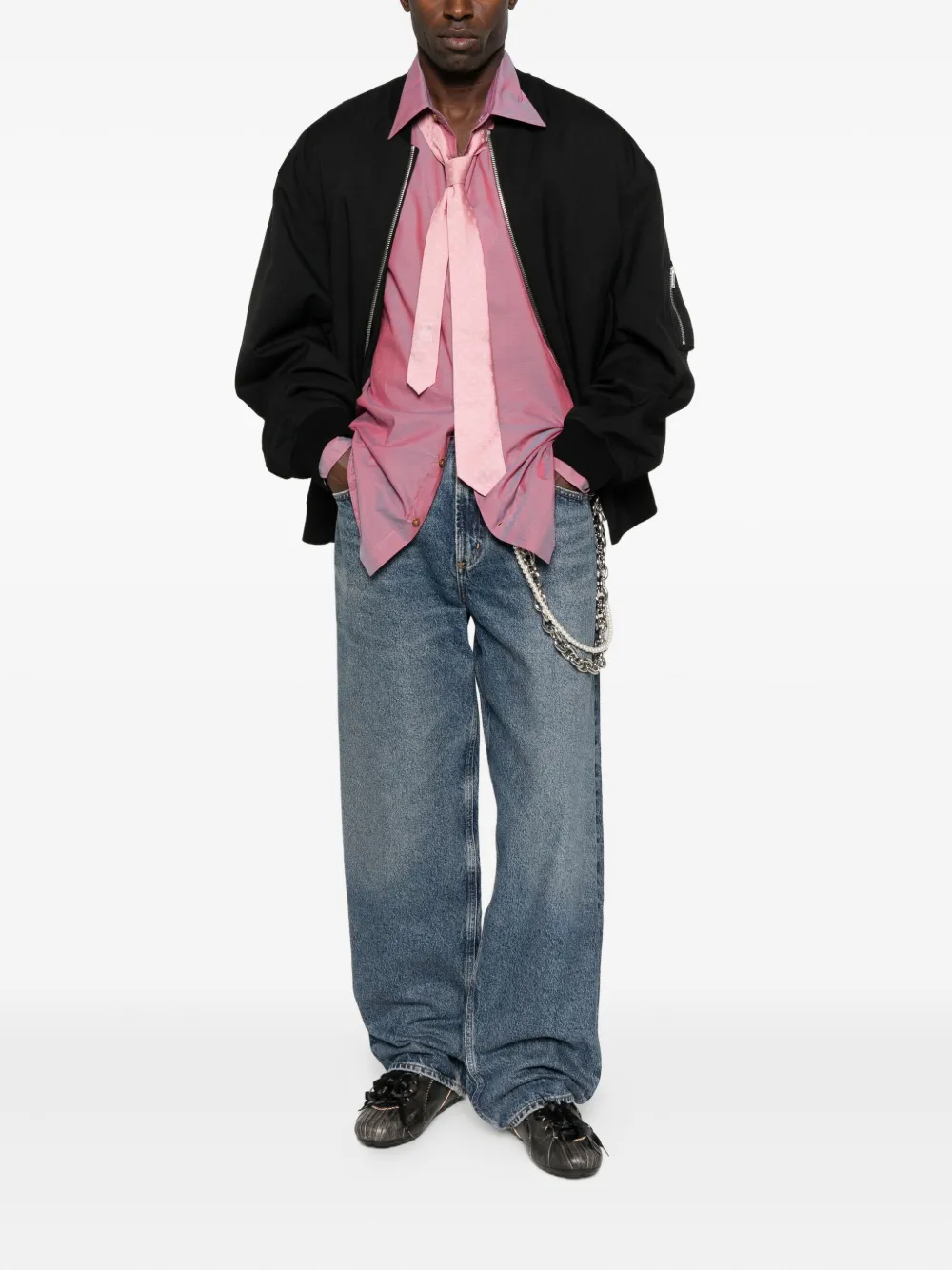 Vivienne Westwood Orb-embellished long-sleeved shirt - Roze