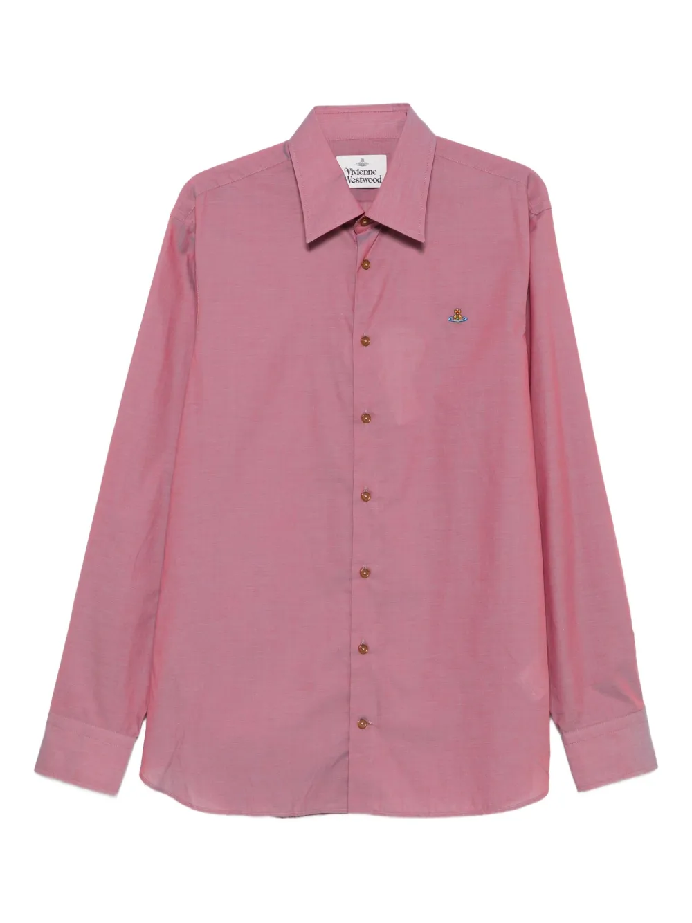 Vivienne Westwood Orb-embellished long-sleeved shirt | Pink | Image 1