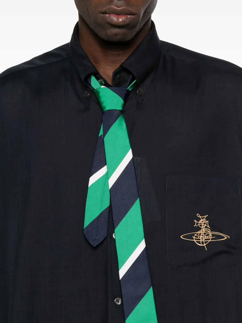 Vivienne Westwood Overhemd met borduurwerk Blauw