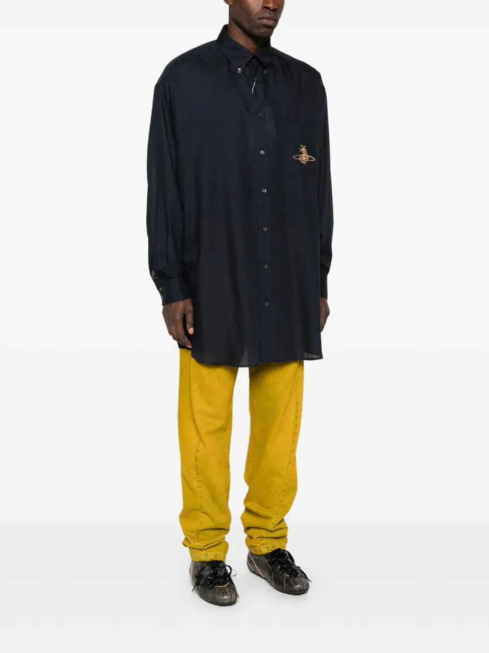 Vivienne Westwood Overhemd met borduurwerk Blauw