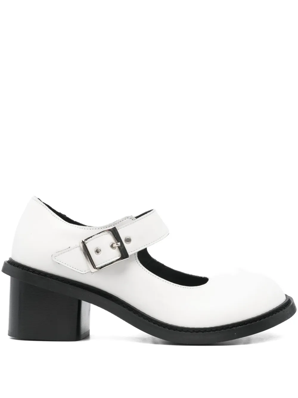 Comme Des Garçons buckled pumps White