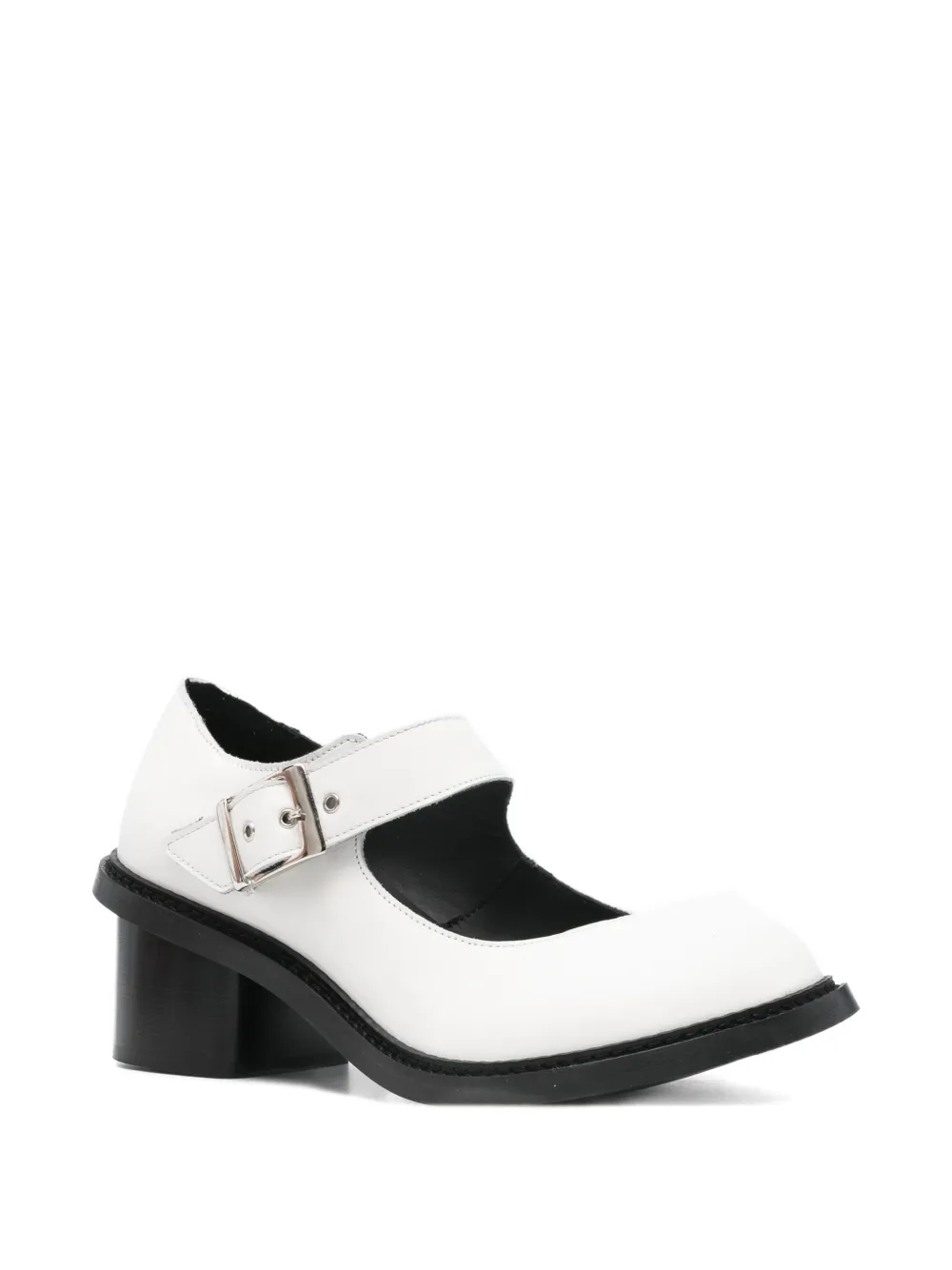 Comme Des Garçons buckled pumps White