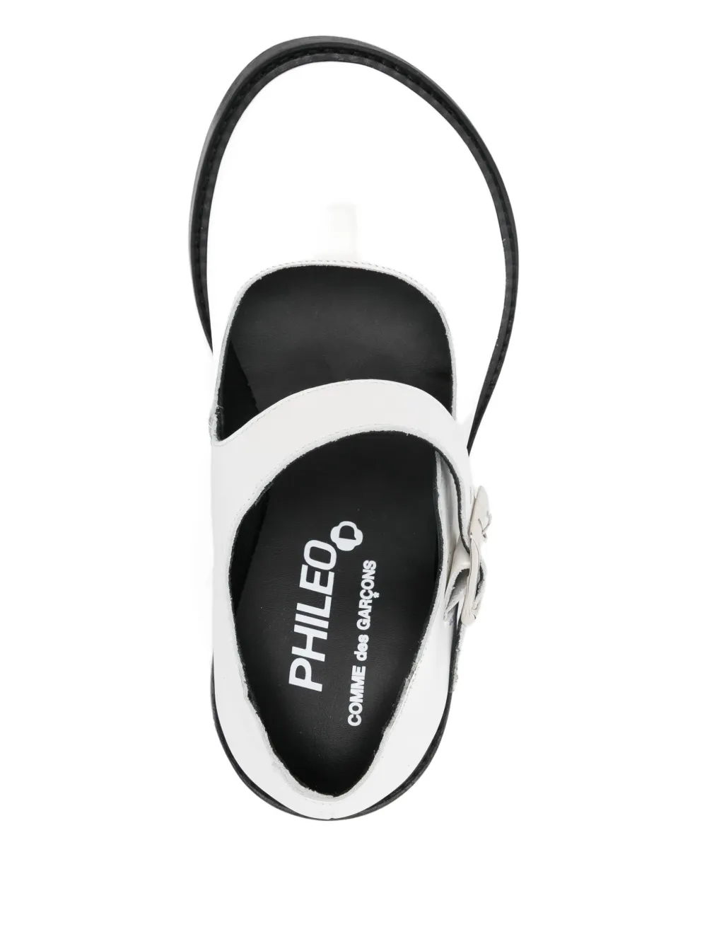 Comme Des Garçons buckled pumps White