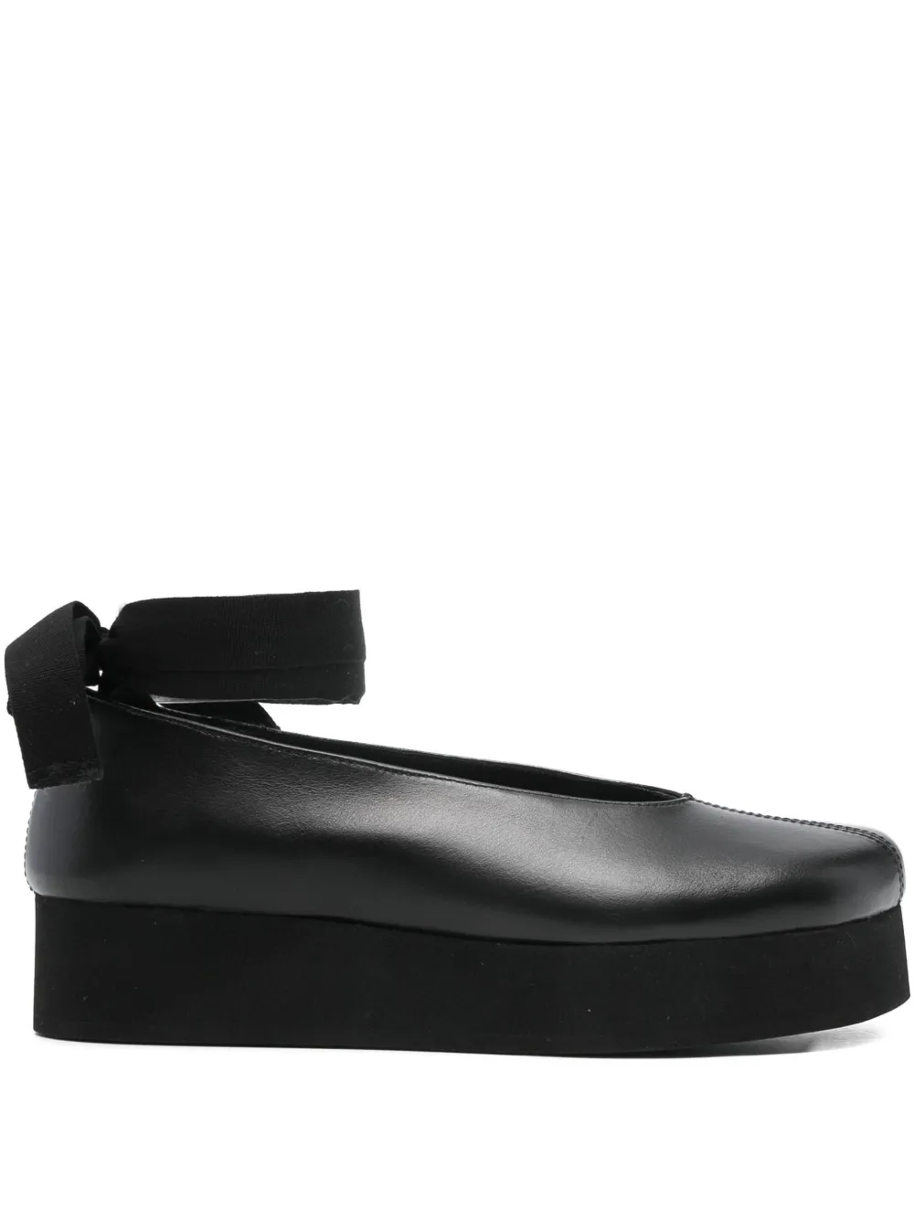 Comme Des Garçons ribbon-bow platform ballet flats | Black | Image 1