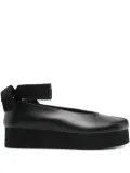 Comme Des Garçons ribbon-bow platform ballet flats - Black