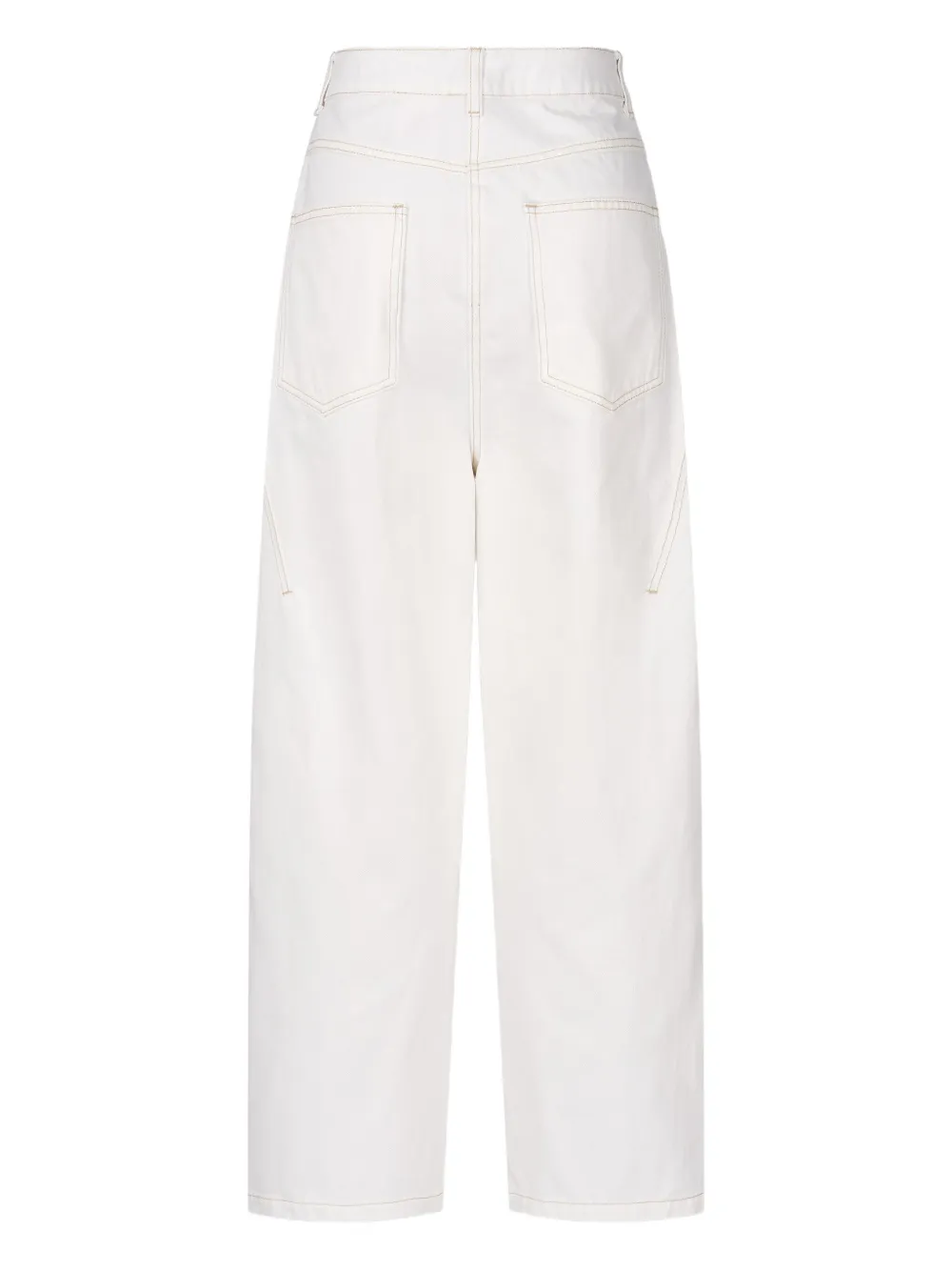 STUDIO TOMBOY Katoenen jeans met contrasterend stiksel - Wit