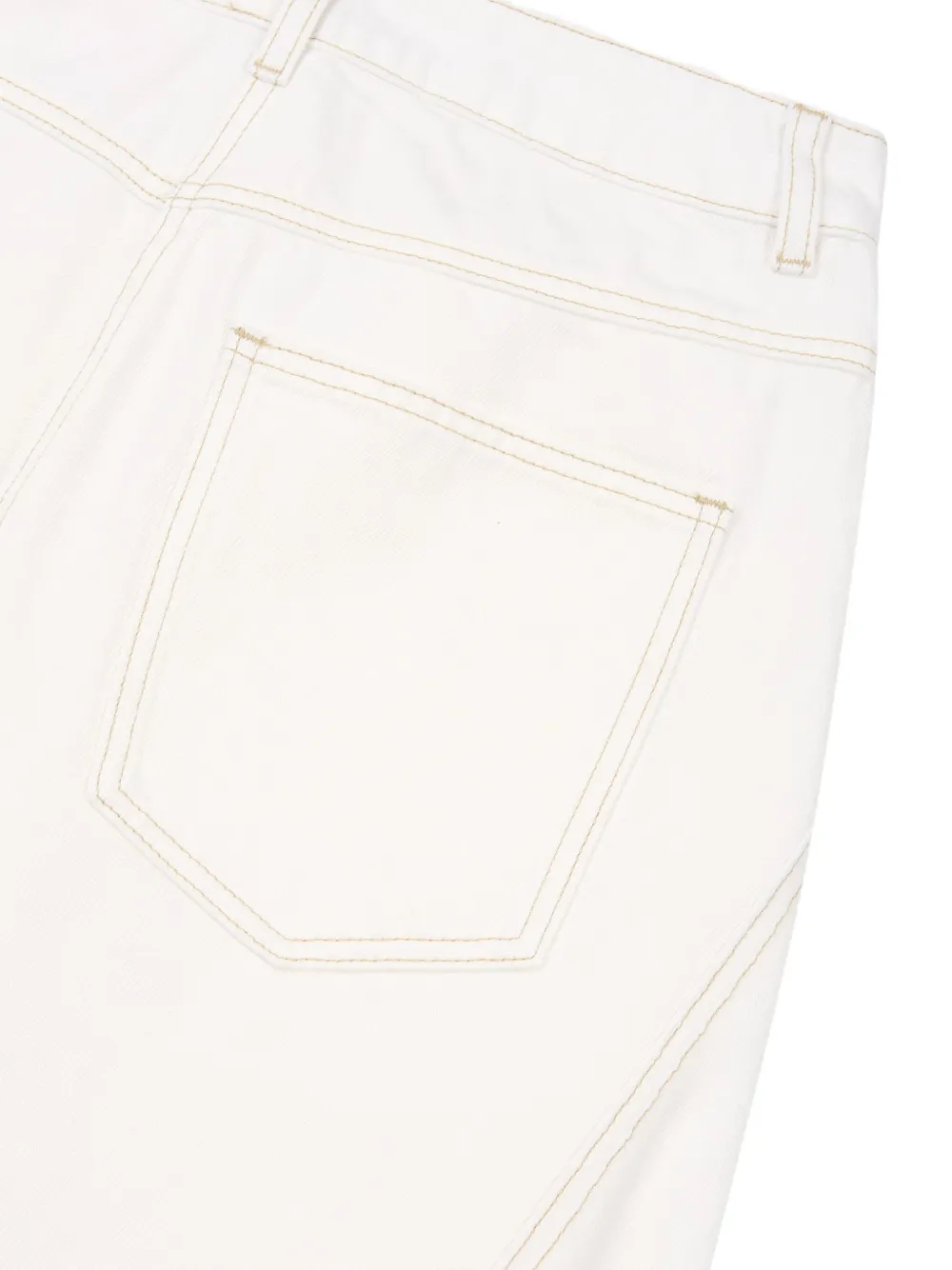 Studio Tomboy Contrast-stitch Cotton Jeans In White