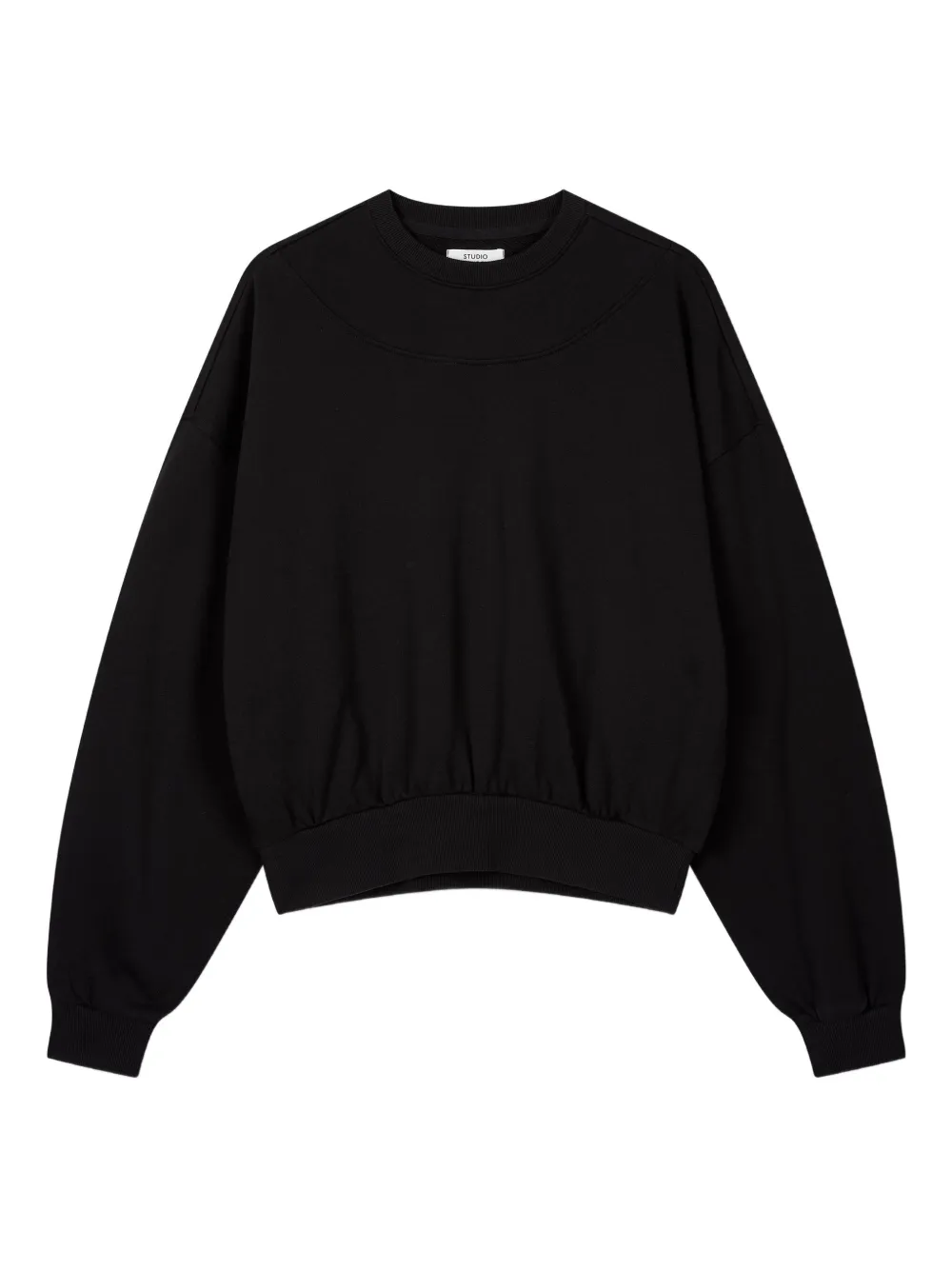 STUDIO TOMBOY round-neck cotton sweatshirt | Black | Image 1