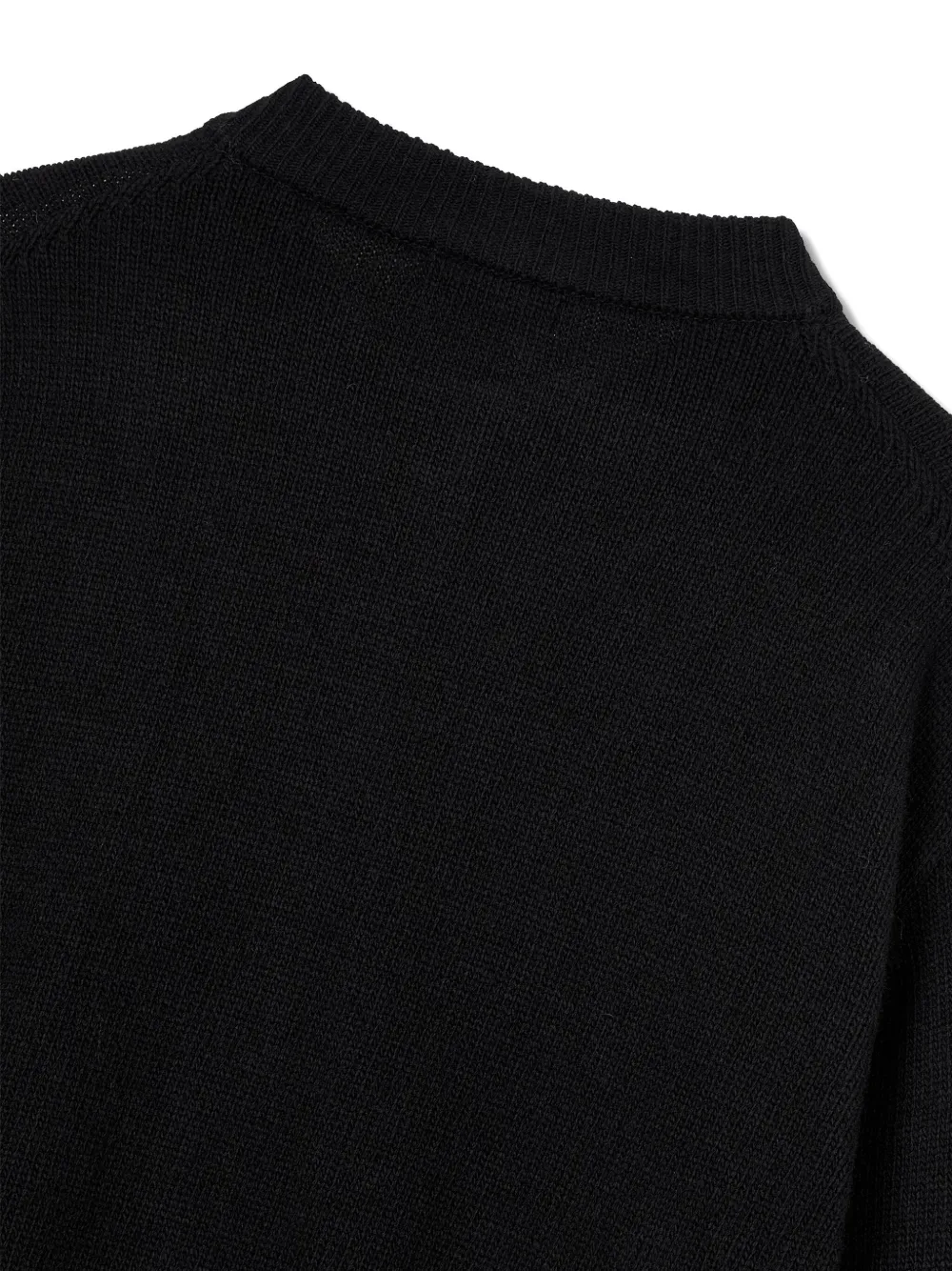 Studio Tomboy Logo-embroidered Button-front Cardigan In Black