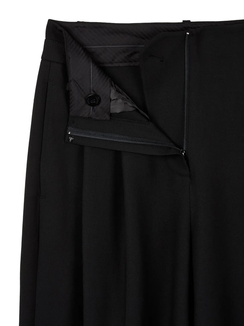 Studio Tomboy Pleated Wide-leg Trousers In Black