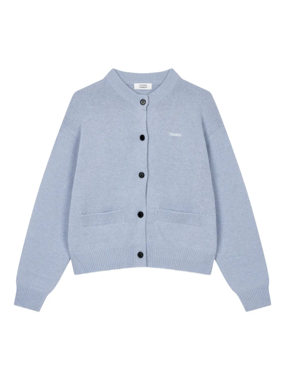STUDIO TOMBOY logo-embroidered utton-front cardigan | Blue | Image 1