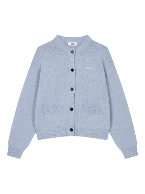 TOMBOY logo-embroidered utton-front cardigan