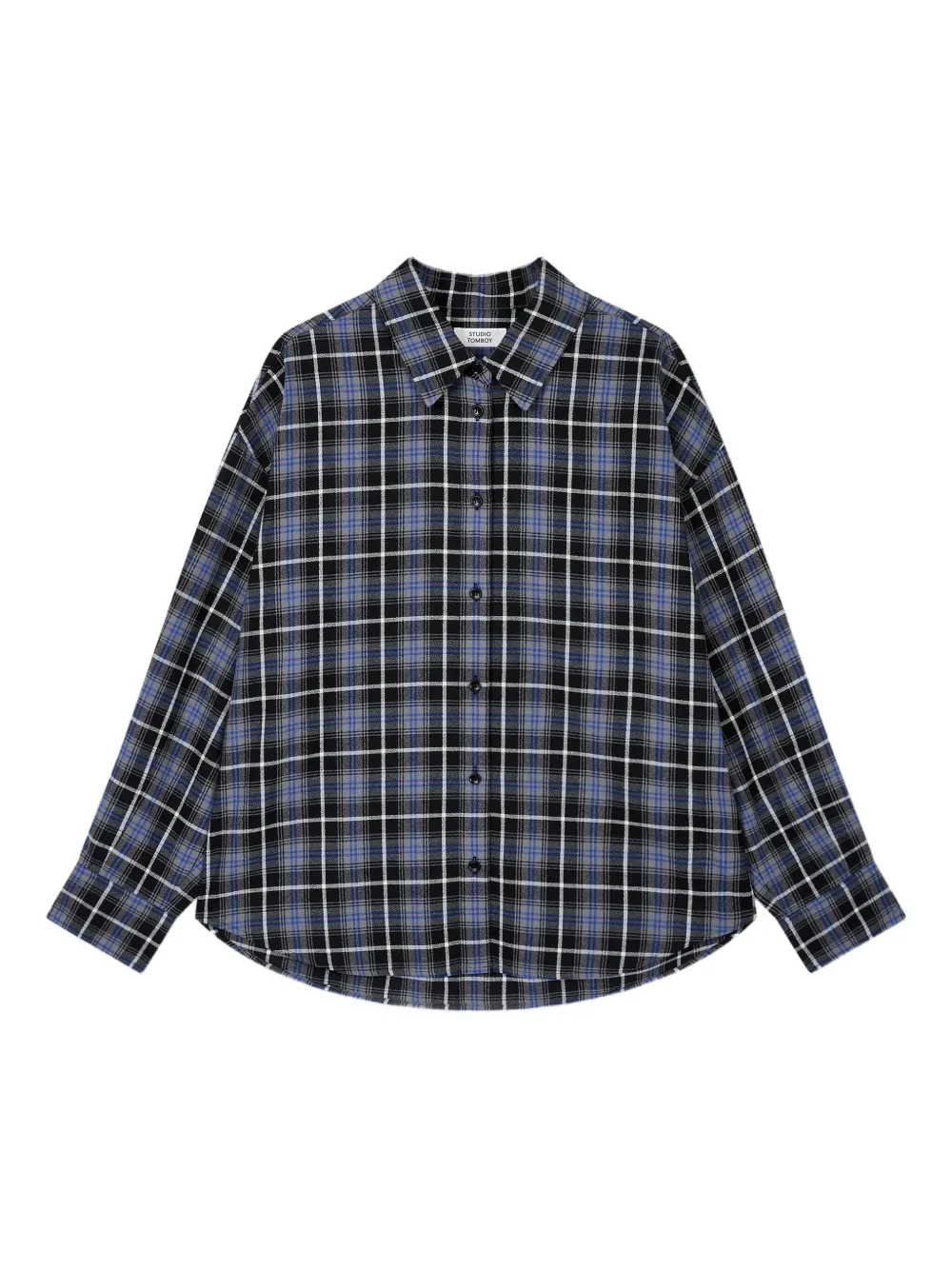 STUDIO TOMBOY checked cotton shirt | Black | Image 1