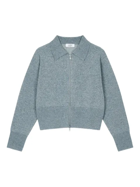 TOMBOY zip-front polo-neck cardigan