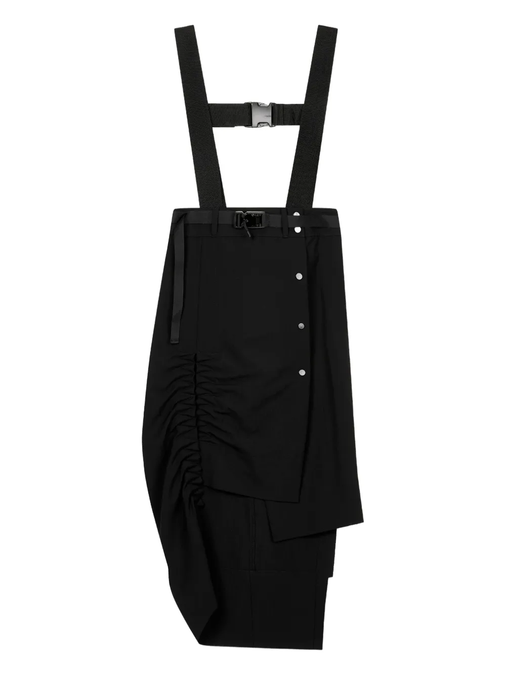 Studio Tomboy Pocket Wrap Skirt In Black