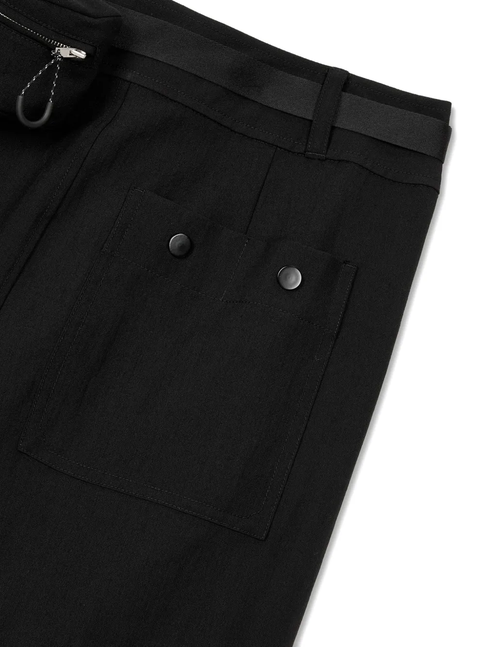 Studio Tomboy Pocket Wrap Skirt In Black