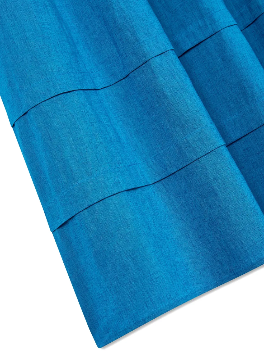 Studio Tomboy Pleated Collared Shirt Mini Dress In Blue