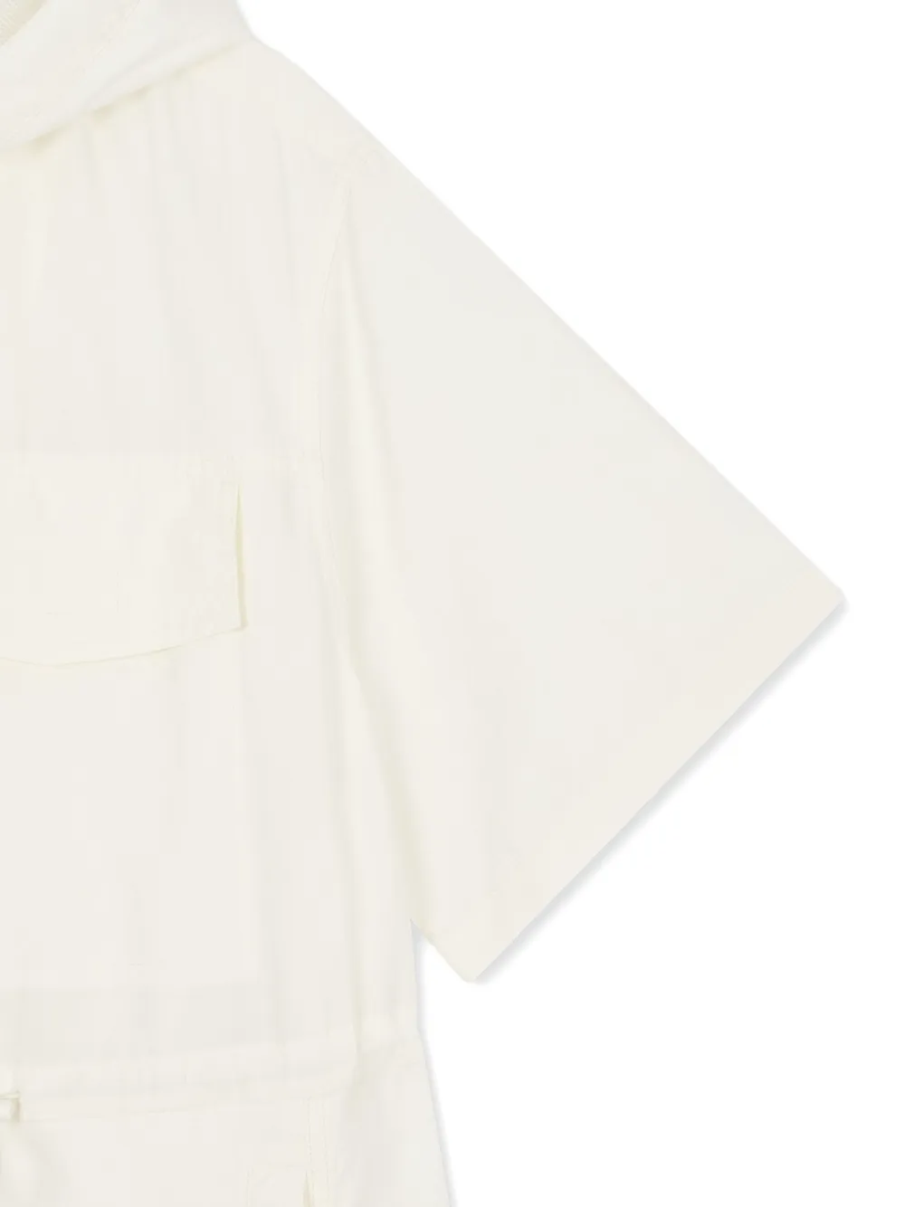 STUDIO TOMBOY Mini-jurk met korte mouwen en capuchon Wit