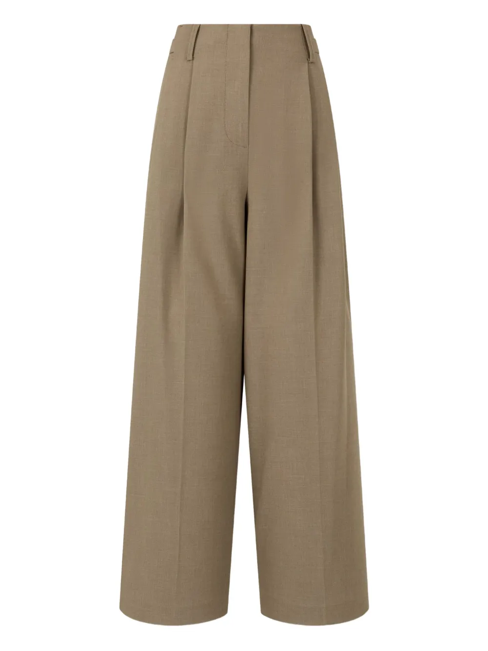 Studio Tomboy Pleated Wide-leg Trousers In Brown