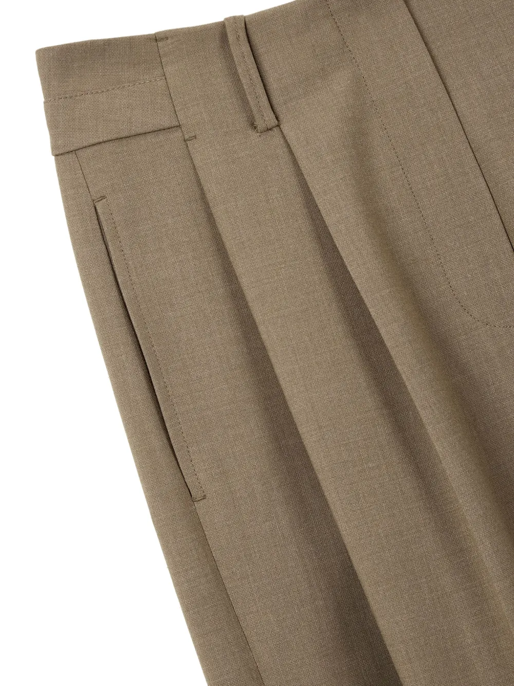Studio Tomboy Pleated Wide-leg Trousers In Brown