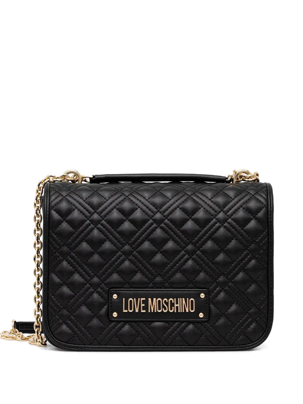 Love Moschino quilted logo crossbody bag - Nero