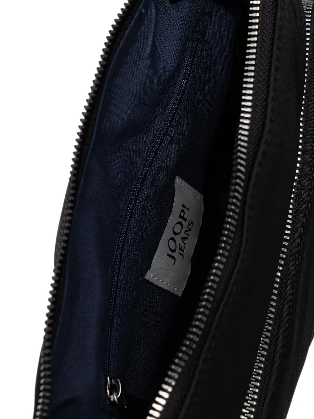 Joop! Lietissimo Jasmina schoudertas met logo-patch Zwart