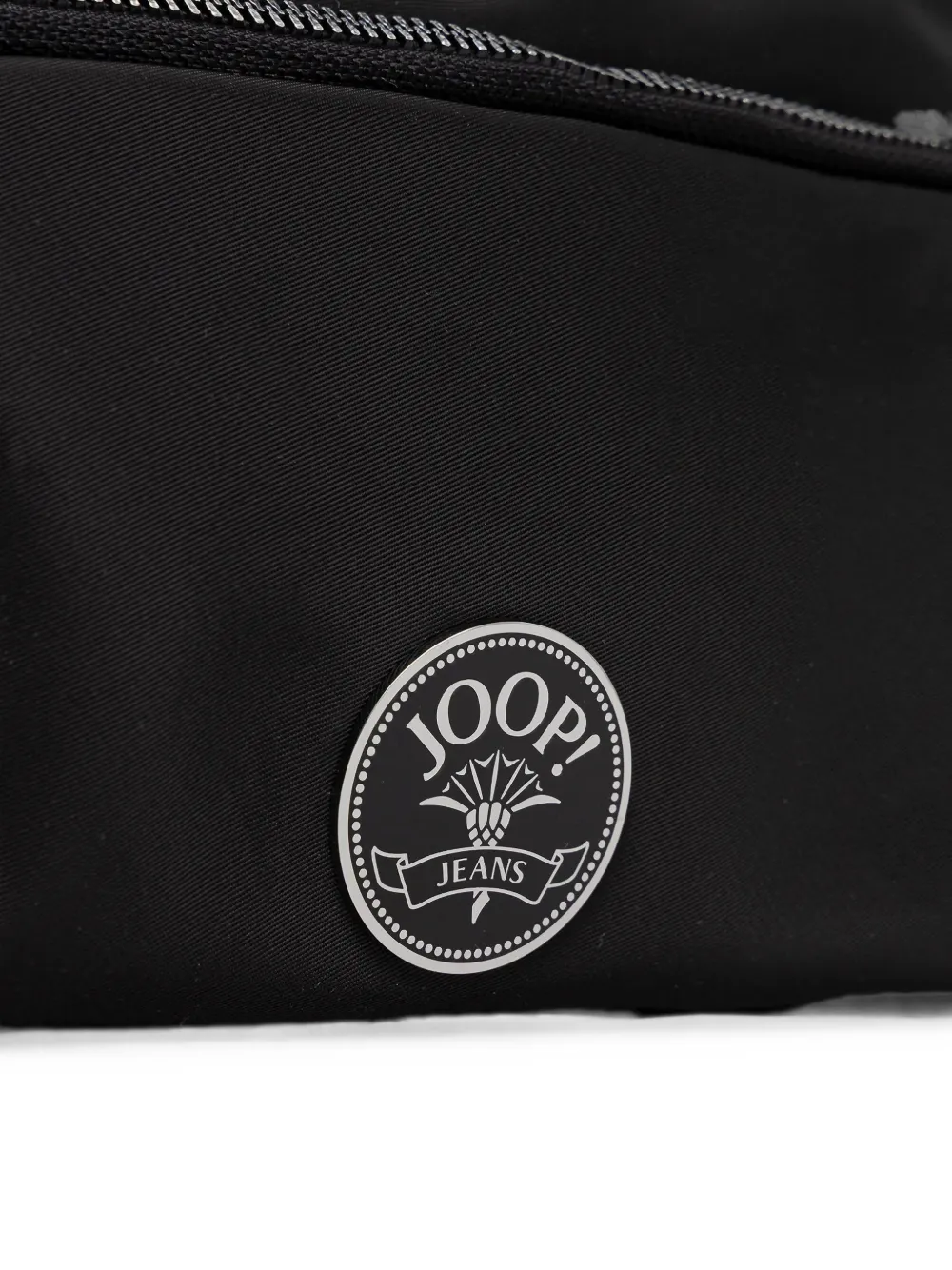Joop! Lietissimo Jasmina schoudertas met logo-patch Zwart