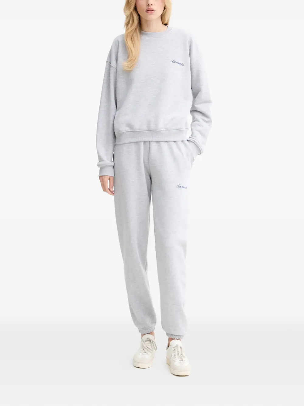  La Mania Logo-embroidered Sweatshirt - Grey 