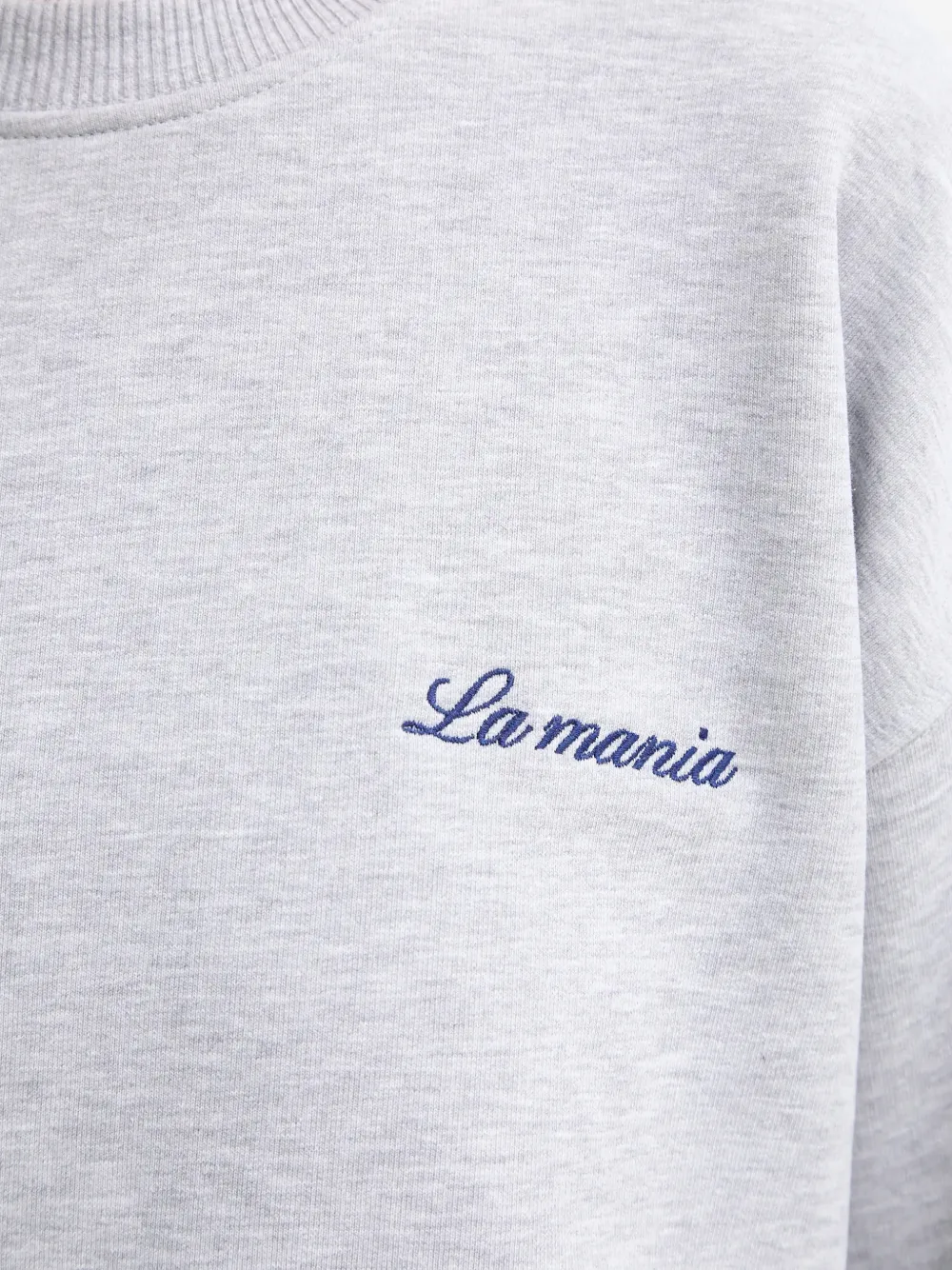 La Mania Sweater met geborduurd logo Grijs