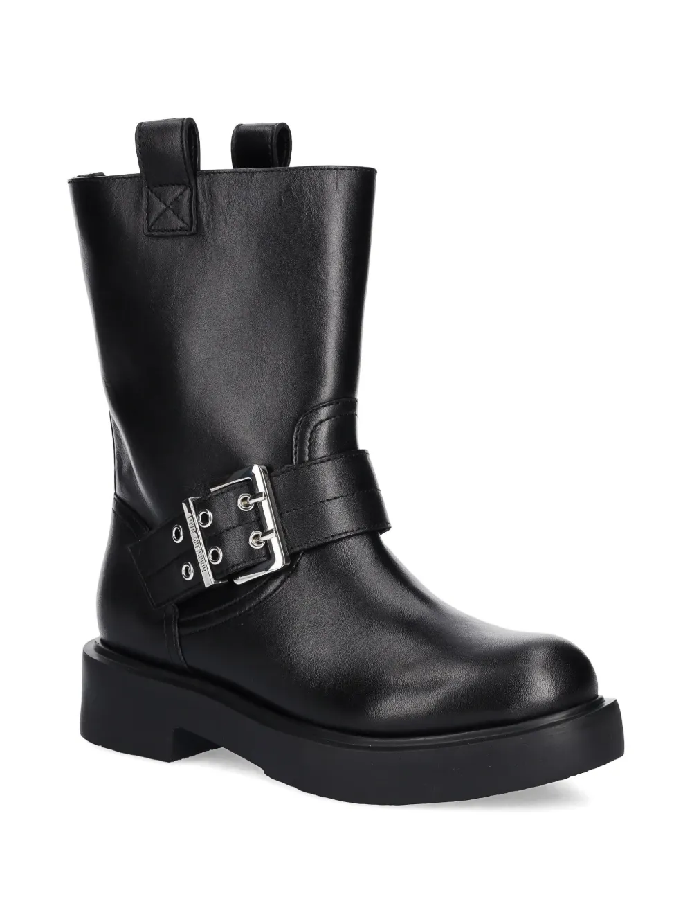 Love Moschino buckle-strap boots Zwart
