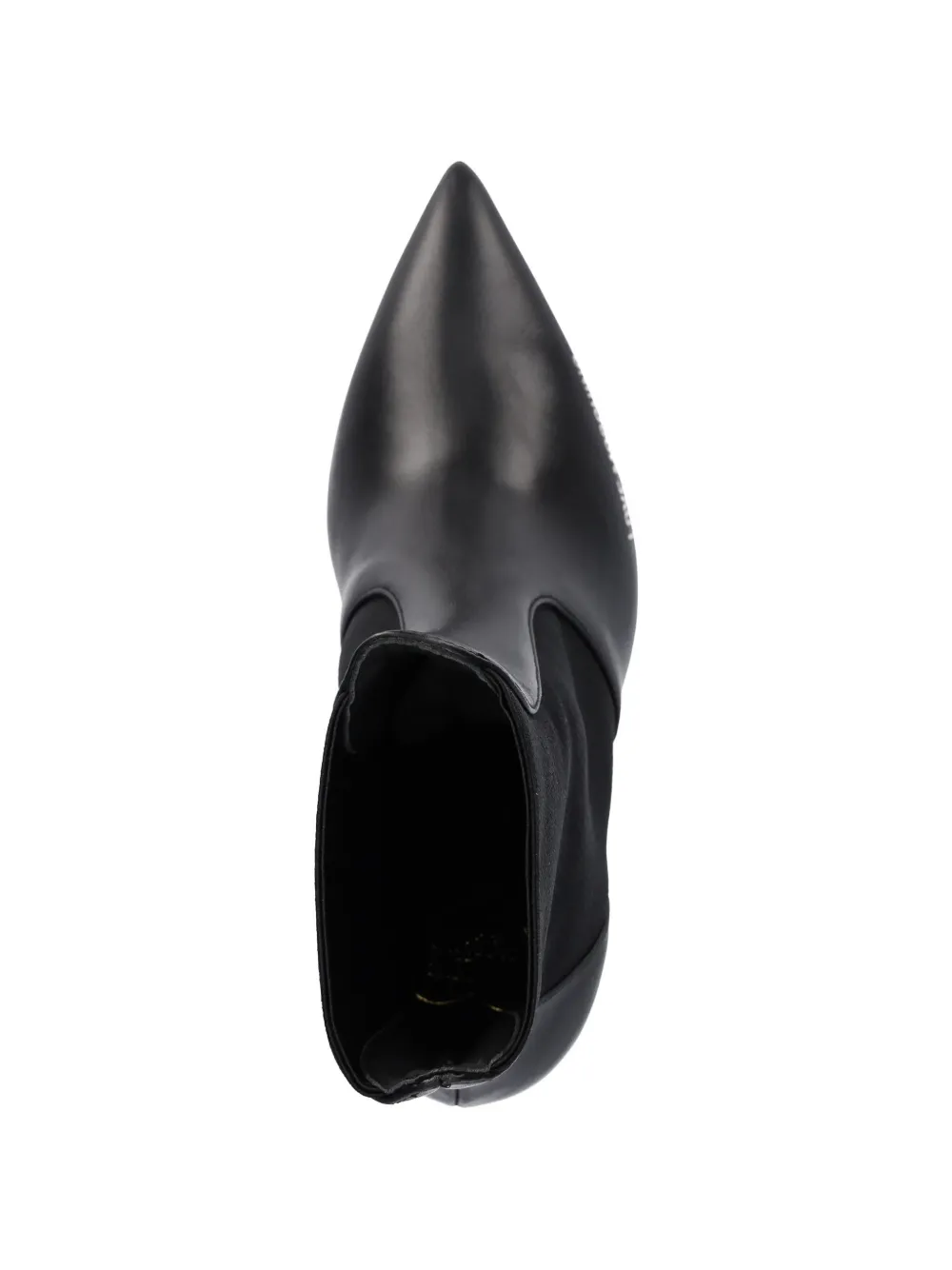 Love Moschino logo-print ankle boots Zwart