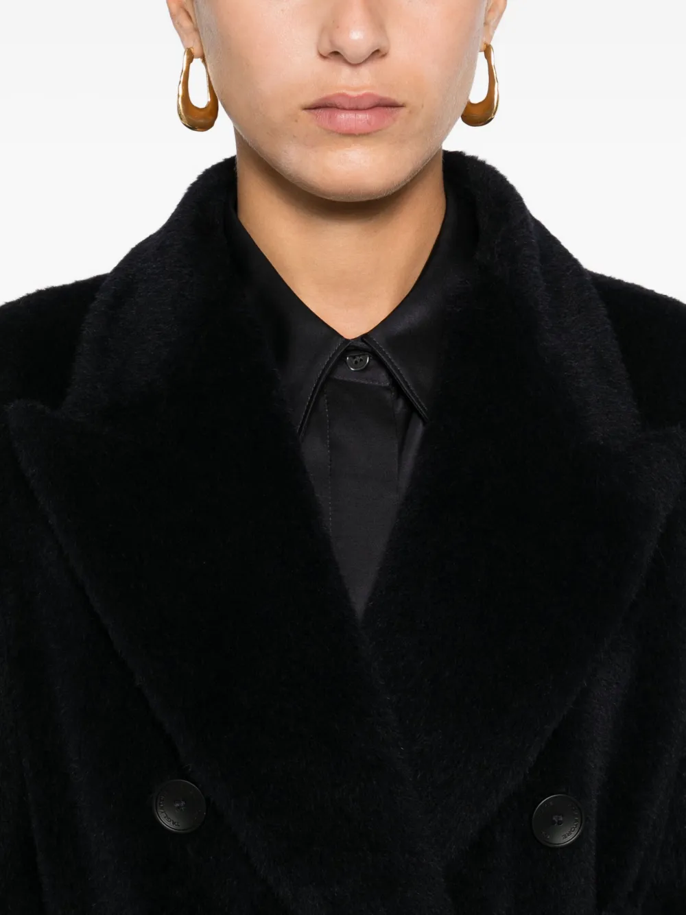 Tagliatore Belted Double-breasted Coat In Black