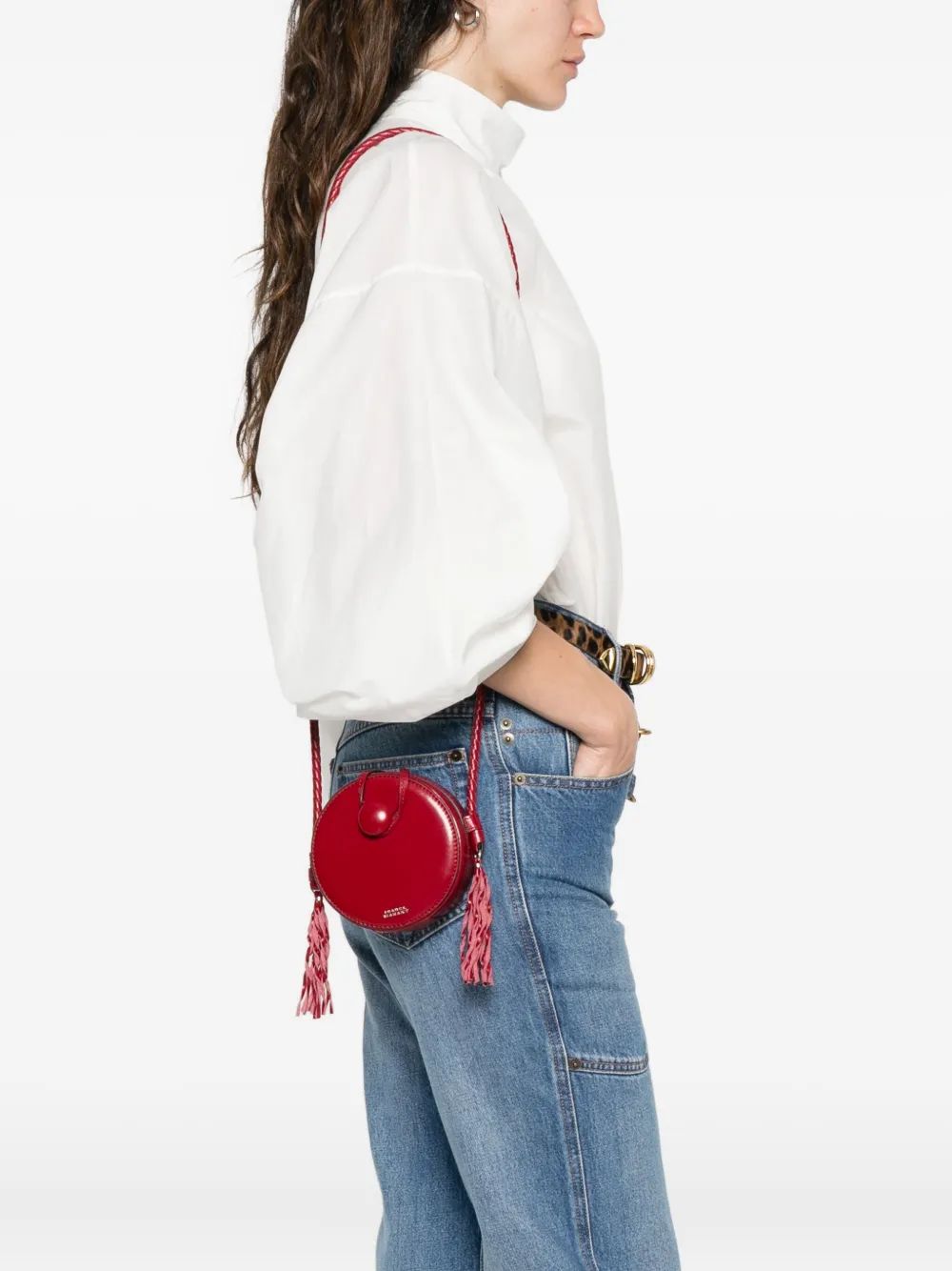 ISABEL MARANT Houna leren schoudertas - Rood