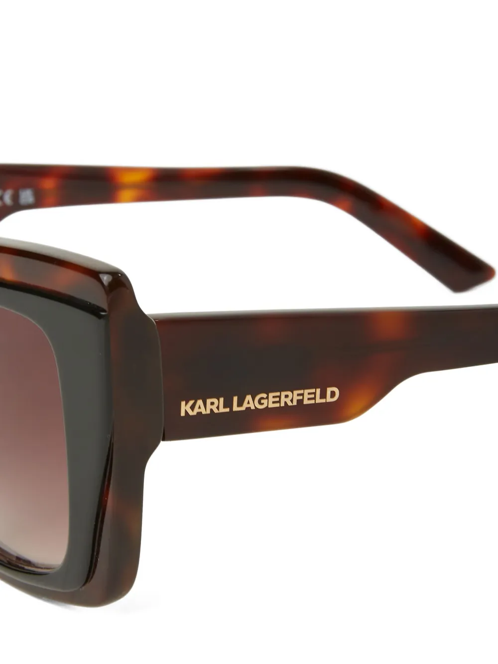 Karl Lagerfeld Zonnebril met cat-eye montuur en schildpadschild design Bruin