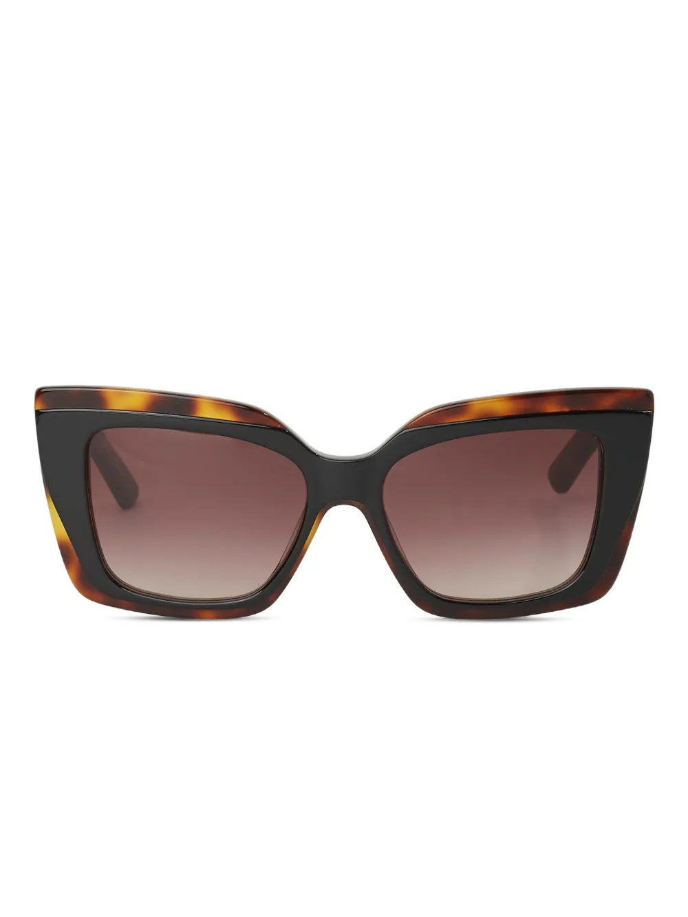 Karl Lagerfeld Occhiali da sole cat-eye con effetto tartarugato - Marrone