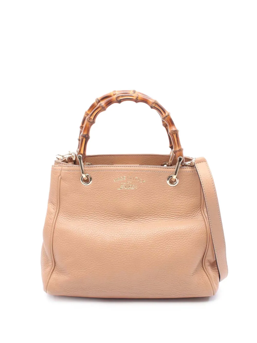 Gucci Pre-Owned 2016-2025 Small Calfskin Bamboo Shopper satchel | Brown | Image 1
