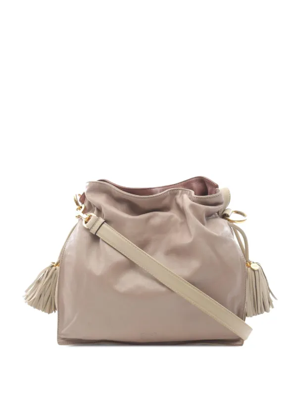 196)ロエベ フラメンコ ショルダーバッグ タッセル LOEWE ロエベ フラメンコ30 巾着 ショルダーバッグ タッセル フリンジ