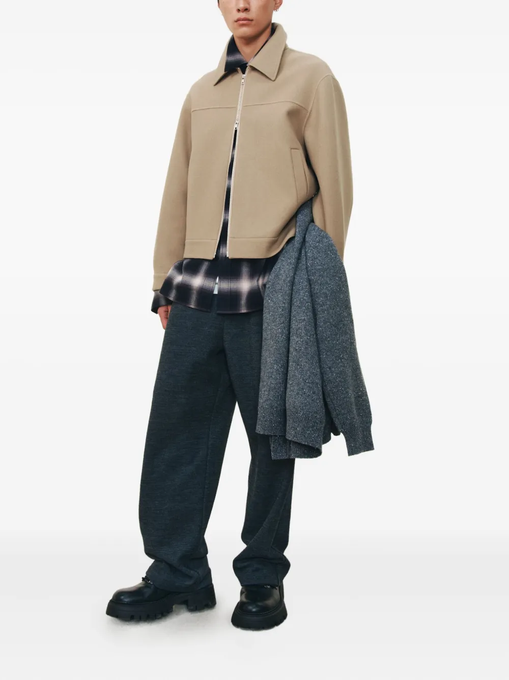STUDIO TOMBOY Setup elastic-waistband pocket trousers - Grijs