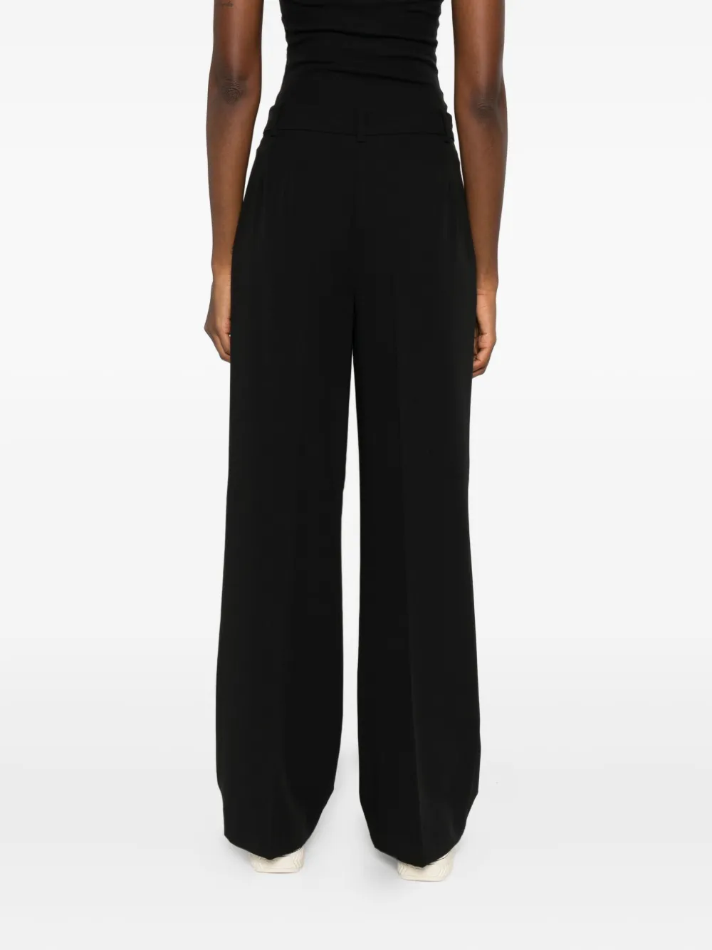 Pinko Pleated-front Trousers In Black