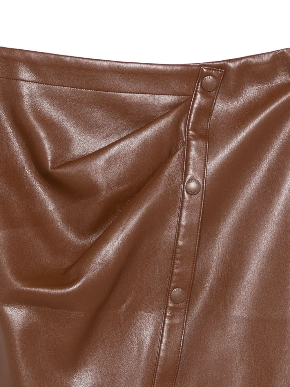 Patrizia Pepe Button-fastening Draped Skirt In Brown