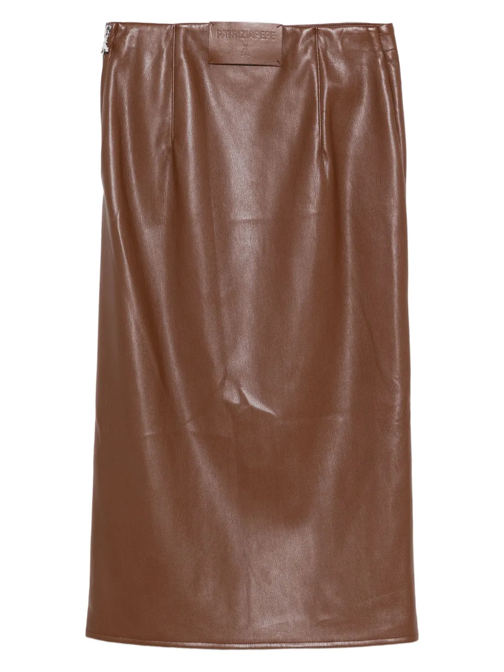 Patrizia Pepe button-fastening draped skirt - Bruin