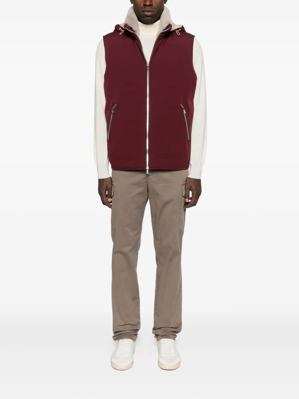 Brunello Cucinelli cargo-pocket cotton trousers - Bruin