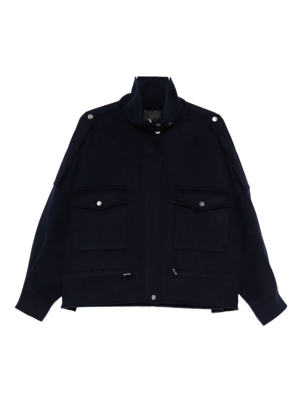 Pinko Flap-pocket Button-fastening Jacket In Black